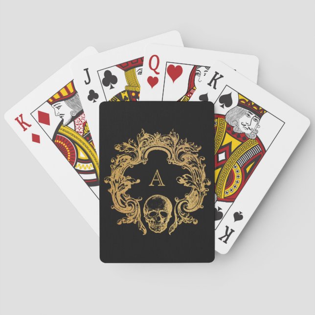 Jeu De Cartes Glam gothique | Lecture de cartes | Monogramme (dos)