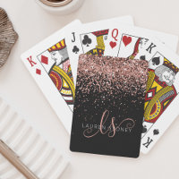Glam Rose Gold Parties scintillant Élégant Monogra