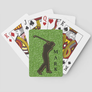 Jeu De Cartes Glittery Green Golf Swing