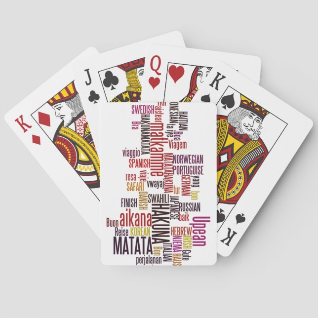 Jeu De Cartes Global Groove : Hakuna Matata dans chaque langue (dos)