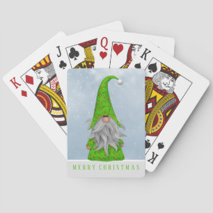 Jeu De Cartes Gnome de vacances vertes  Joyeux Noël