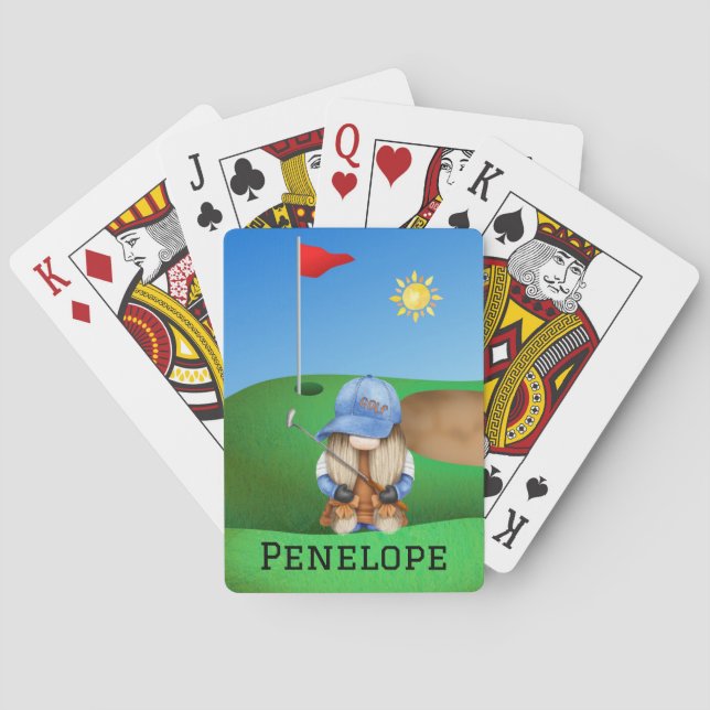 Jeu De Cartes Gnome Golf Monogramme Classic Playing Cards (dos)