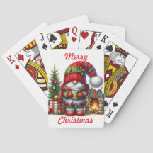 Gnome's Merry Christmas Playing Cards