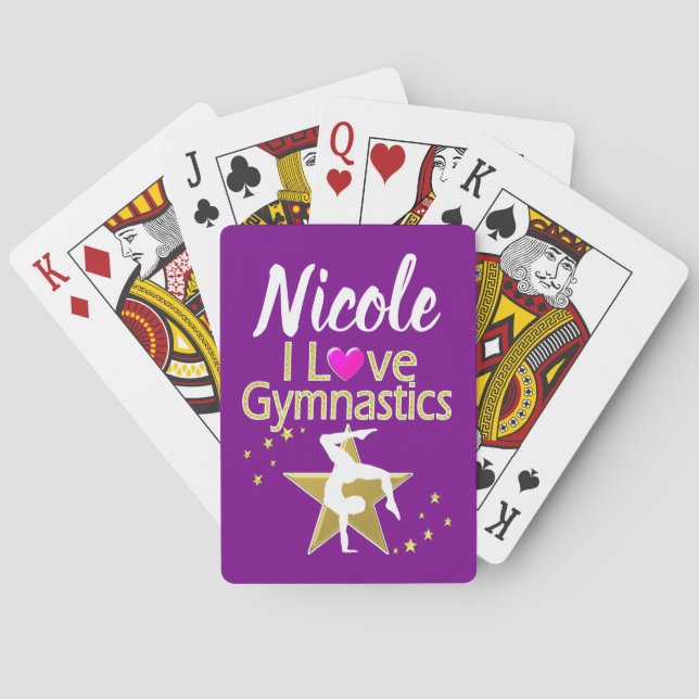 JEU DE CARTES GOLD GORGEOUS J'AIME LE DESIGN GYMNASTIQUE (dos)