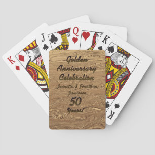 Jeu De Cartes Golden Anniversary Célébration Jouer Cartes Grande