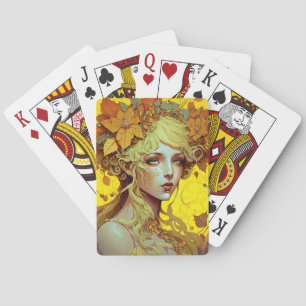 Jeu De Cartes Golden Elf Fairy Fae Imaginaire Art