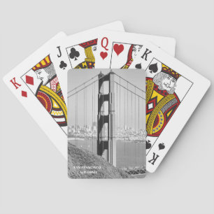 Jeu De Cartes Golden Gate Bridge en noir et blanc