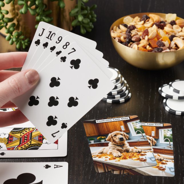 Jeu De Cartes Golden Retriever Kitchen Monogramme Kids Match (In Situ)