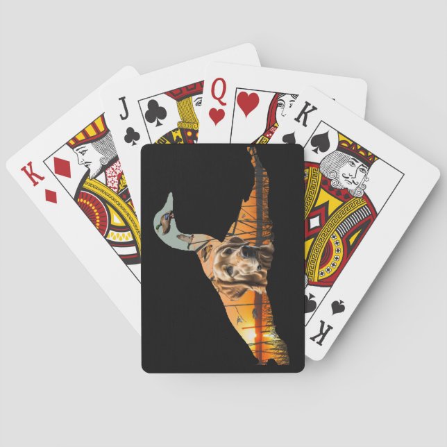 Jeu De Cartes Golden Retriever Lecture Cartes, Flying Mallard (dos)