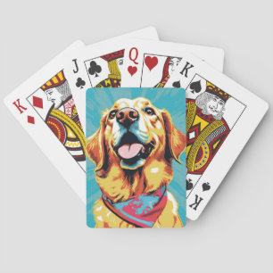 Jeu De Cartes Golden Retriever Pop Art Conception ludique et cha