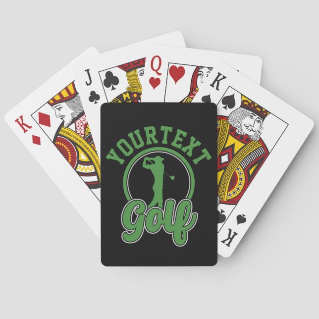 Jeu De Cartes Golf personnalisé AJOUTER NOM Retro Pro Golfer Swi (dos)