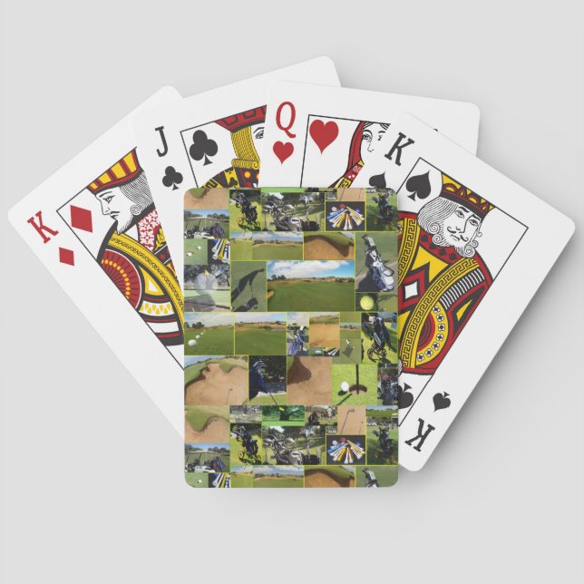 Jeu De Cartes Golf Photo Collage, (dos)