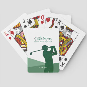 Jeu De Cartes Golf Player Man avec Golf Club Green