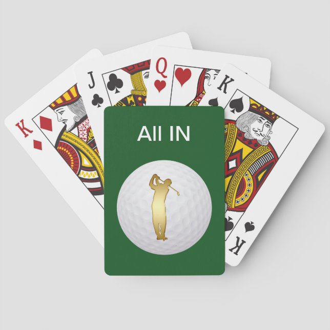Jeu De Cartes Golf Thème Plaisir Cartes De Jeu (dos)