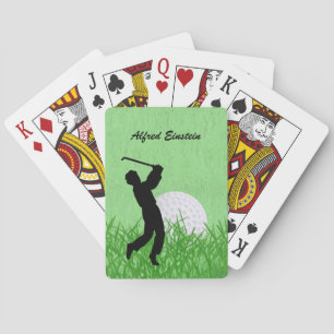 Jeu De Cartes Golfeur et balle entourés d'herbe Personnaliser