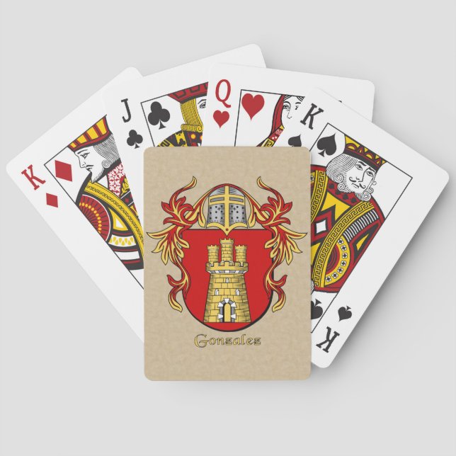 Jeu De Cartes Gonzalez Bouclier héraldique avec manteau (dos)