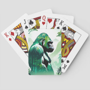 Jeu De Cartes Gorilla Faune Animaux Nature Environnement Jungle