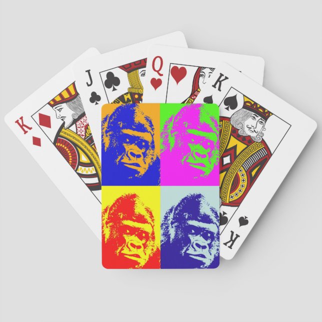 Jeu De Cartes Gorilla Pop Art (dos)