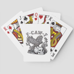 Jeu De Cartes Gothic drôle F-Caw-F Humour Corbeau Essentiel Rétr