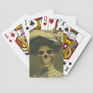 Jeu De Cartes Gothique Squelette Lady Jouer Des Cartes