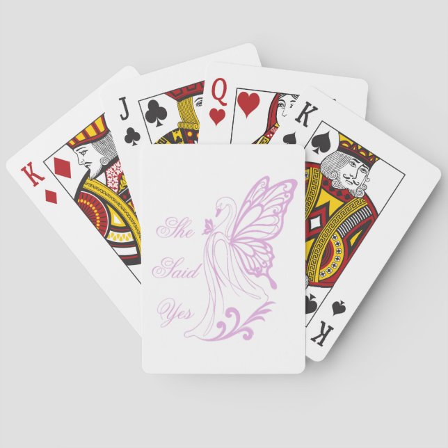Jeu De Cartes Graceful swan with butterfly wings (dos)