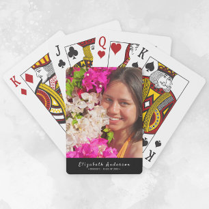 Jeu De Cartes Graduation Photo Nom personnalisé Jouer des cartes