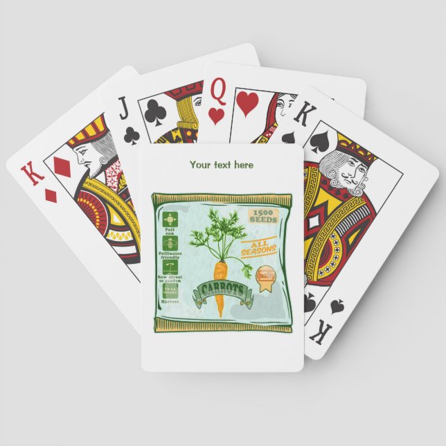 Jeu De Cartes Graines de carottes cultivant des légumes (dos)