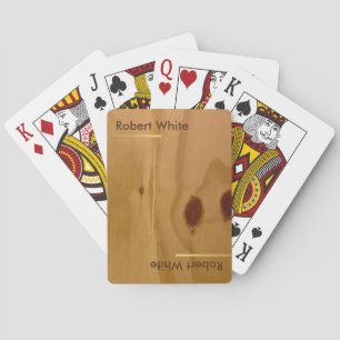 Jeu De Cartes grains de bois rustique et personnalisé