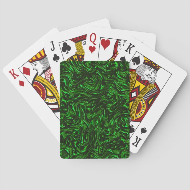 Jeu De Cartes Grains texturés vert métallique (dos)