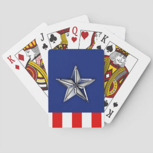 Jeu De Cartes Grand Chrome comme l'étoile d'argent sur les coule