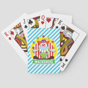Jeu De Cartes Grand Clown de cirque en jonglant; Bleu