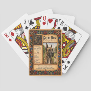Jeu De Cartes Grand Danois, Art de Bestiaire Médiéval