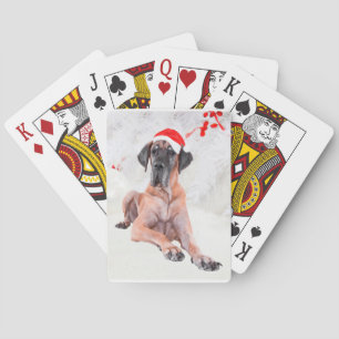Jeu De Cartes Grand Danois Chapeau Joyeux Noël