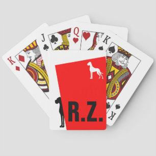 Jeu De Cartes Grand Danois et vos initiales