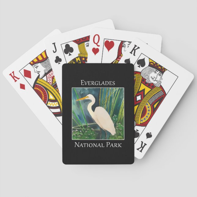 Jeu De Cartes Grand feu blanc debout dans les Everglades (dos)