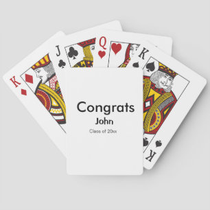 Jeu De Cartes grand garçon ajouter nom félicitations date année