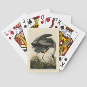 Jeu De Cartes Grand héron bleu des oiseaux d'Amérique d'Audubon