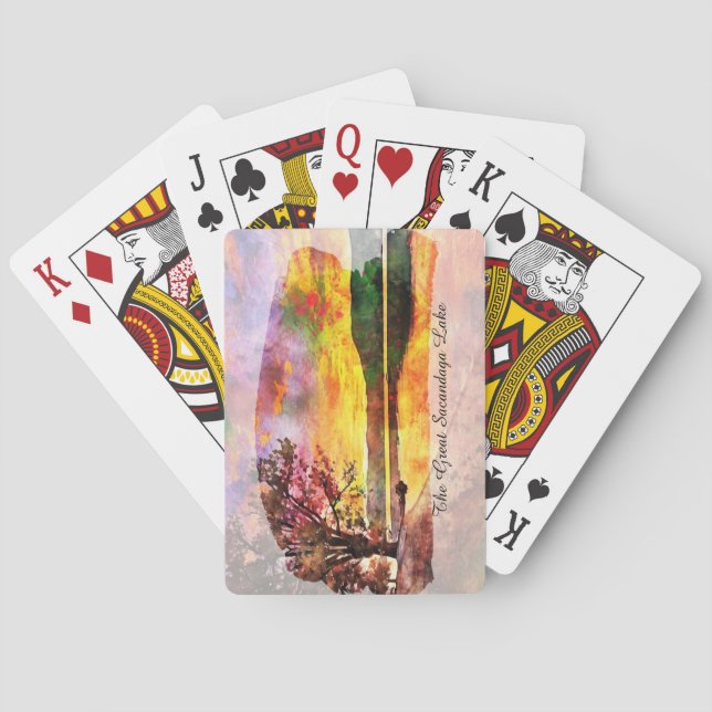 Jeu De Cartes Grand lac Sacandaga cartes de jeu (dos)