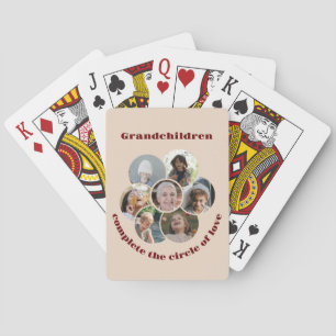 Jeu De Cartes Grand-mère sur mesure/enfants 7 Cercle Photo Colla