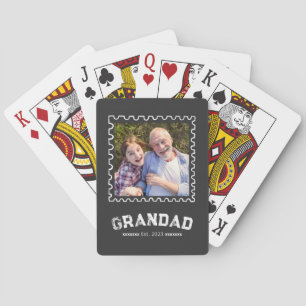 Jeu De Cartes Grand-père a établi la photo de typographie modern