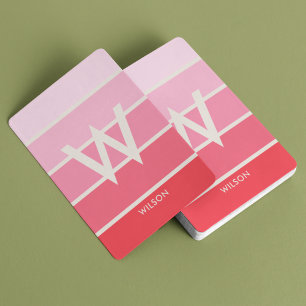 Jeu De Cartes Grand Pink Gradient Gratté Monogramme personnel