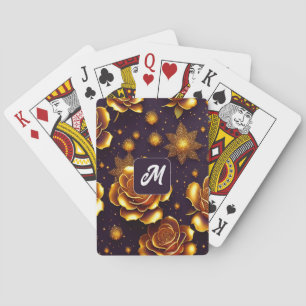 Jeu De Cartes Grande Collection Gold Rose moderne de luxe