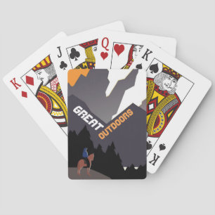 Jeu De Cartes Grande Extérieur Art Publicitaire Rétro Montana
