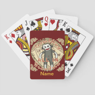 Jeu De Cartes Grandma Sock Monkey poker Jouer des cartes