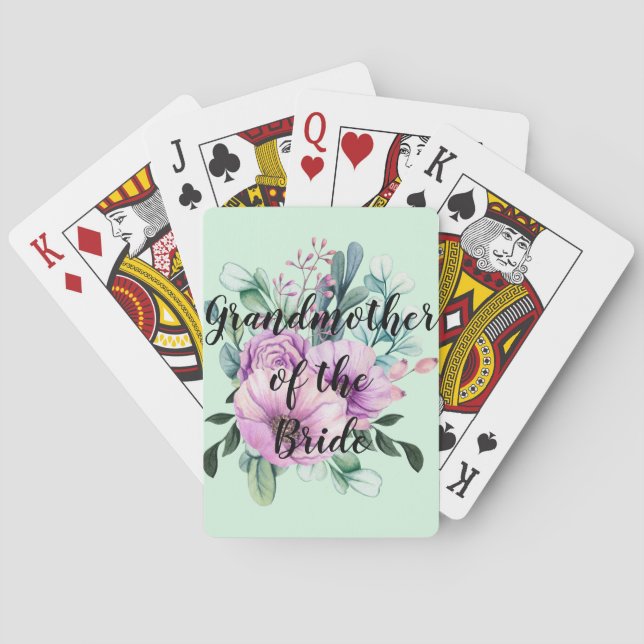 Jeu De Cartes Grandmother de la Bride Groom (dos)