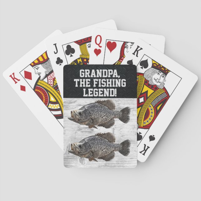 Jeu De Cartes Grandpa Légende de pêche Crappie Funny (dos)