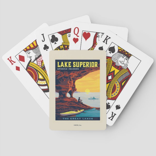 Jeu De Cartes Grands Lacs | Lac Supérieur (dos)