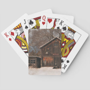 Jeu De Cartes Grange rustique & gîte Scène Vintage