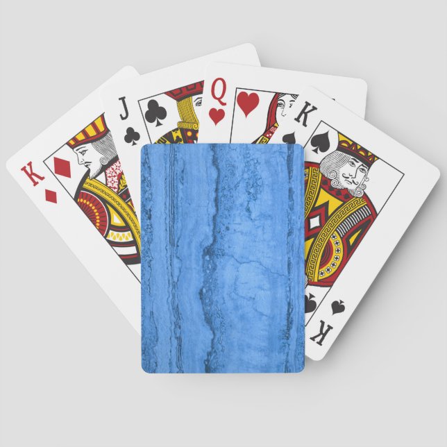 Jeu De Cartes Granit bleu motif marbre bleu pierre (dos)