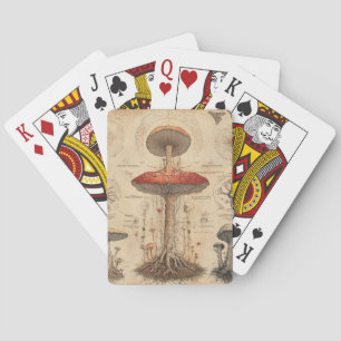 Jeu De Cartes Graphique botanique de champignon vintage (8)